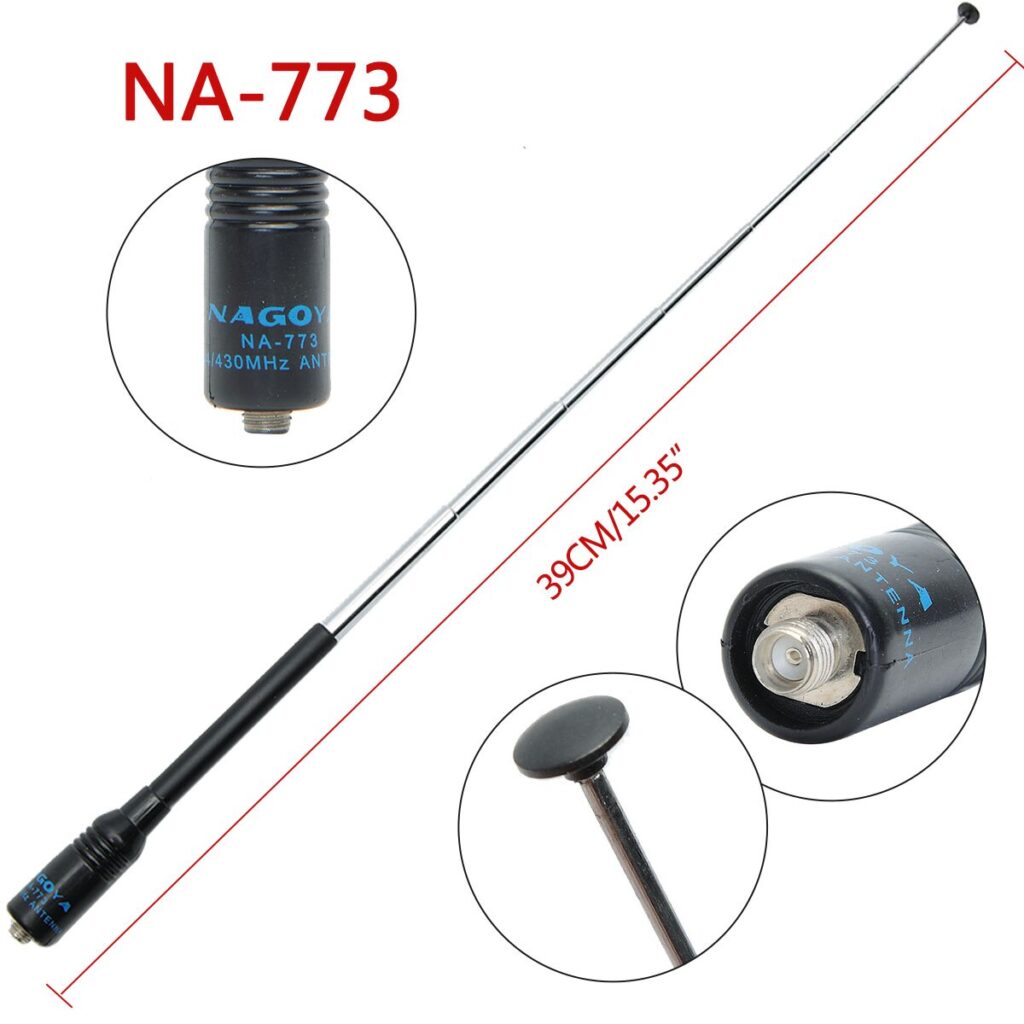 Nagoya NA 773 Antenna SMA Female High Gain Dual Band Telescopic Antenna