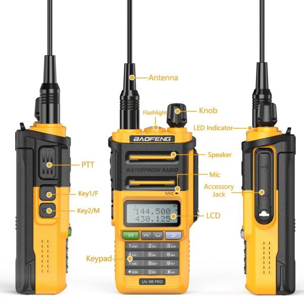 2022 Baofeng UV-9R PRO IP68 Waterproof Dual Band Radio Handheld Walkie Talkie - Image 3