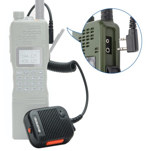 Baofeng AR-152 Tactical Speaker Microphone Volume Adjustable For UV-5R UV-82 UV-S9 Midland TYT Walkie Talkie - Image 5