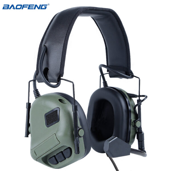 Tactical Helmet Headset Noise Reduction Sound Pickup with PTT for Military Walkie Talkie Outdoot Hunting