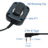 BaoFeng AR-152 Tactical Speaker Microphone Volume Adjustable For Kenwood TYT Anytone Walkie Talkie - Image 4
