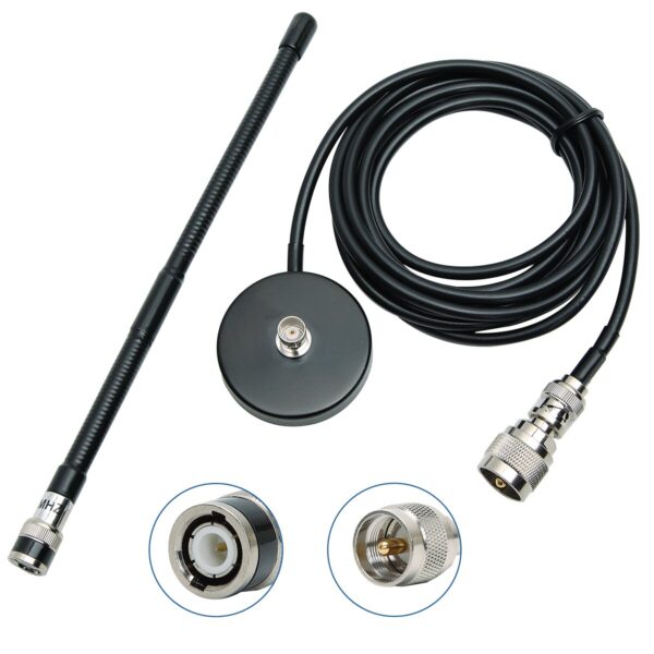 27MHz CB Radio Antenna Soft Whip Magnetic Base with 4 meters feeder Cable - Image 3