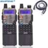 2pcs Baofeng Walkie Talkie UV-5RE 8W Powerful Comunicador 10KM Long Range for forest city Portable Ham Radio