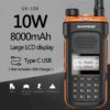 Baofeng UV-10R Walkie Talkie 10W High Power Ham Radios Dual Band UHF VHF Radios Transmitter type-C Charger Two Way Radio