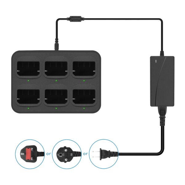 6-Way Multi-Functional Charger Adapter Rapid Charging for SL1M SL2M Walkie Talkie Two Way Radio - Image 3