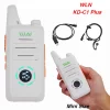 2pcs WLN KD-C1 Plus Mini Walkie Talkie UHF 400-470 MHz With 16 Channels Two Way Radio FM Transceiver KD-C1plus