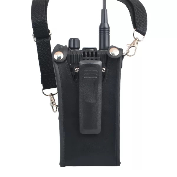 Handheld Walkie Talkie Holster Bags Carry Case Artificial Soft Leather Pouch with Adjustable Strap for Leixen UV-25D Portable Two Way Radio - Image 2