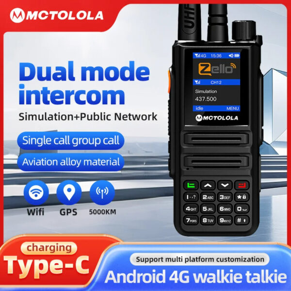 MOTOLOLA ZELLO 4G POC network radio long range analog uhf two mode radios walkie talkie compatible with real-ptt poc global app