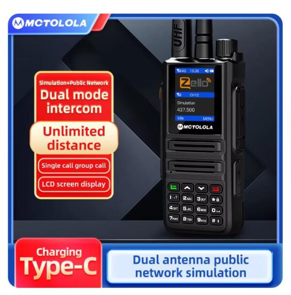 MOTOLOLA ZELLO 4G POC network radio long range analog uhf two mode radios walkie talkie compatible with real-ptt poc global app - Image 2