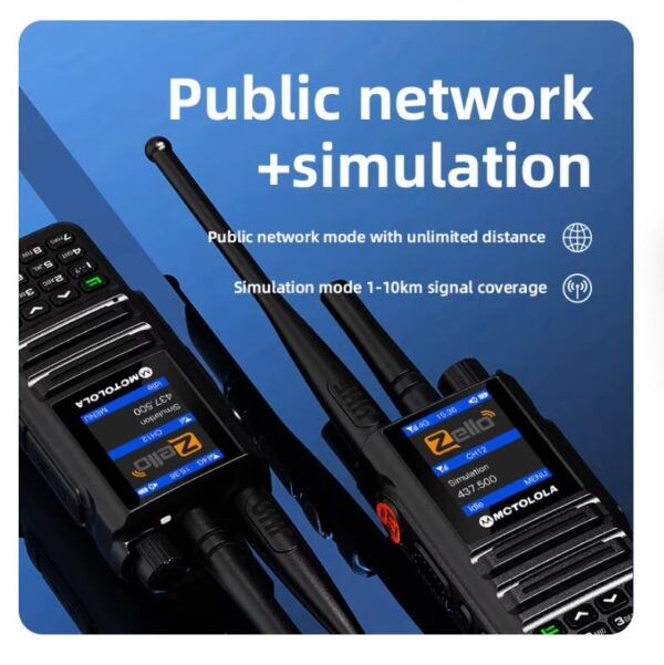 MOTOLOLA ZELLO 4G POC network radio long range analog uhf two mode radios walkie talkie compatible with real-ptt poc global app - Image 3