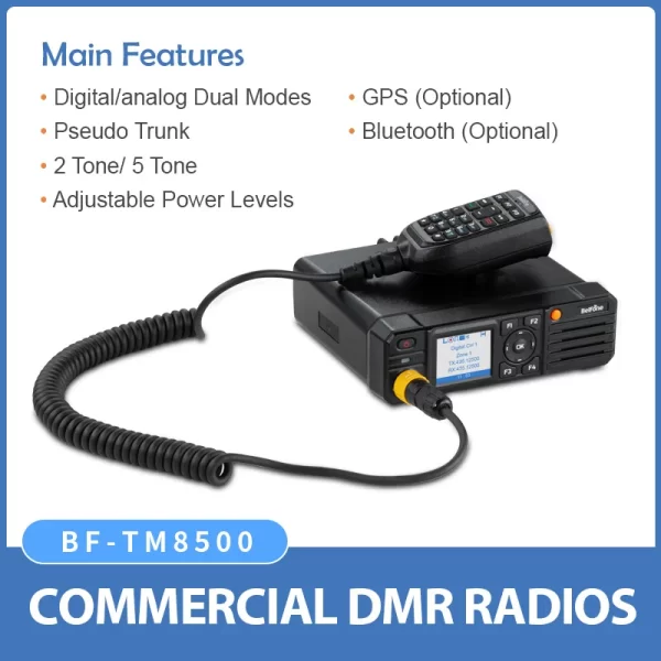 Professional DMR Radio Mobile Vhf Uhf 50w Mobile Radio Transceiver with GPS Module - Image 6