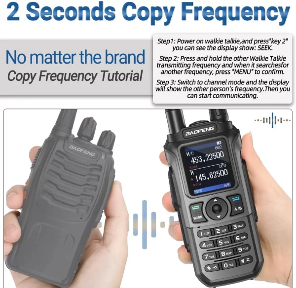 BAOFENG UV-21R Air Band Walkie Talkie Wireless Copy Frequency Type-C 999 Channels NOAA Long Range AM For UV-21 PRO Ham Radio - Image 5