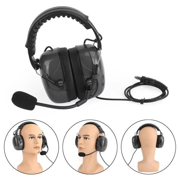 Artudatech Aviation Headset Noise Cancelling Pilot Headset 7.1mm Plug Excellent Acoustic Design Earphone - Image 2