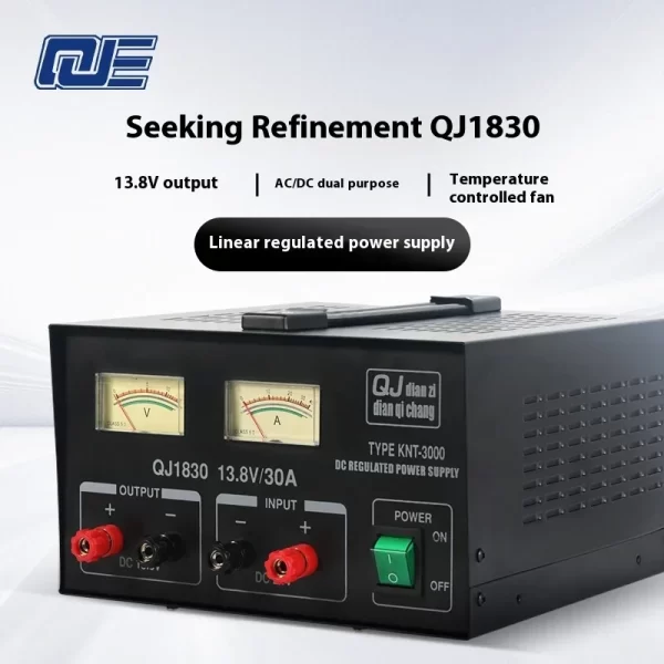 New QJ1830 Linear Voltage Regulator Power Supply Marine Radio Base Station Shortwave Communication Power Supply 13.8V 30A