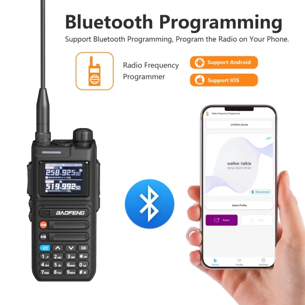 Baofeng UV26 GPS Walkie Talkie Multi Band Phone APP Wireless Programming Recording 10W Type-C AM FM Long Range Ham Two Way Radio - Image 2