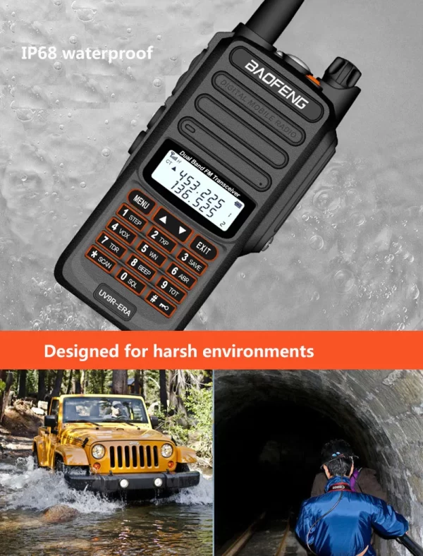 2025 IP68 waterproof baofeng uv 9r plus 20w ERA walkie talkie long range 30km car cb ham radio hf transceiver UHF radio station - Image 6