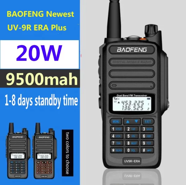 2025 IP68 waterproof baofeng uv 9r plus 20w ERA walkie talkie long range 30km car cb ham radio hf transceiver UHF radio station