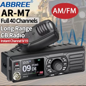 AR-M7 CB Mobile Radio 27 MHz AM Air Band Long Range Dual Mode Watch Emergency Channel 9/19 FM Vox Car Radio