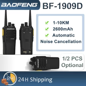 Baofeng BF-1909D Walkie Talkie High Power Clear Sound Noise Reduction Long Range Type-C Charger Two Way Radio Updated of BF-1909