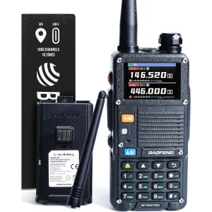 Baofeng BF-F8HP PRO (UV-5R 7th Gen) 8W Tri Band 2-ways Radio VHF/1.25M/UHF IP54 1000 CHS GPS Aviation Band Scanner NOAA Weather Mode