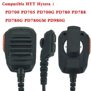 Walkie Talkie PTT Speaker Mic for Hytera HYT PD702 PD700 PD700G PD780 PD780G PD780GM Two Way Radio Shoulder Microphone