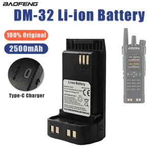 Walkie Talkie Battery Baofeng DM-32 UV-32 Li-ion Battery 2200mAh