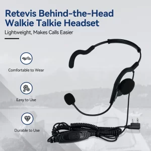 EHK014 Walkie Talkie Headset K2 Pin Connector PTT Portable Earpieces Coiled Cable Adjustable Two Way Radio Earphone