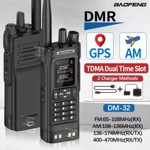 3colors BAOFENG DM-32 DMR Digital Radio GPS Dual Mode Analog TDMA Dual Time Slot Air Band APRS Digital Call