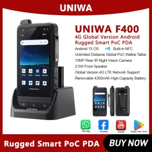 NEW Uniwa F400 4-Inch DMR Digital And ZELLO Waterproof Two way Radio Mobile Phone