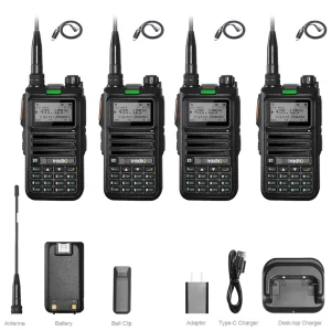 4PCS Iradio DM4R DMR Digital Analog Walkie Talkie AES-256 Encryption SMS Dual Mode Dual Time Slot 1024 CH DM-UV4R