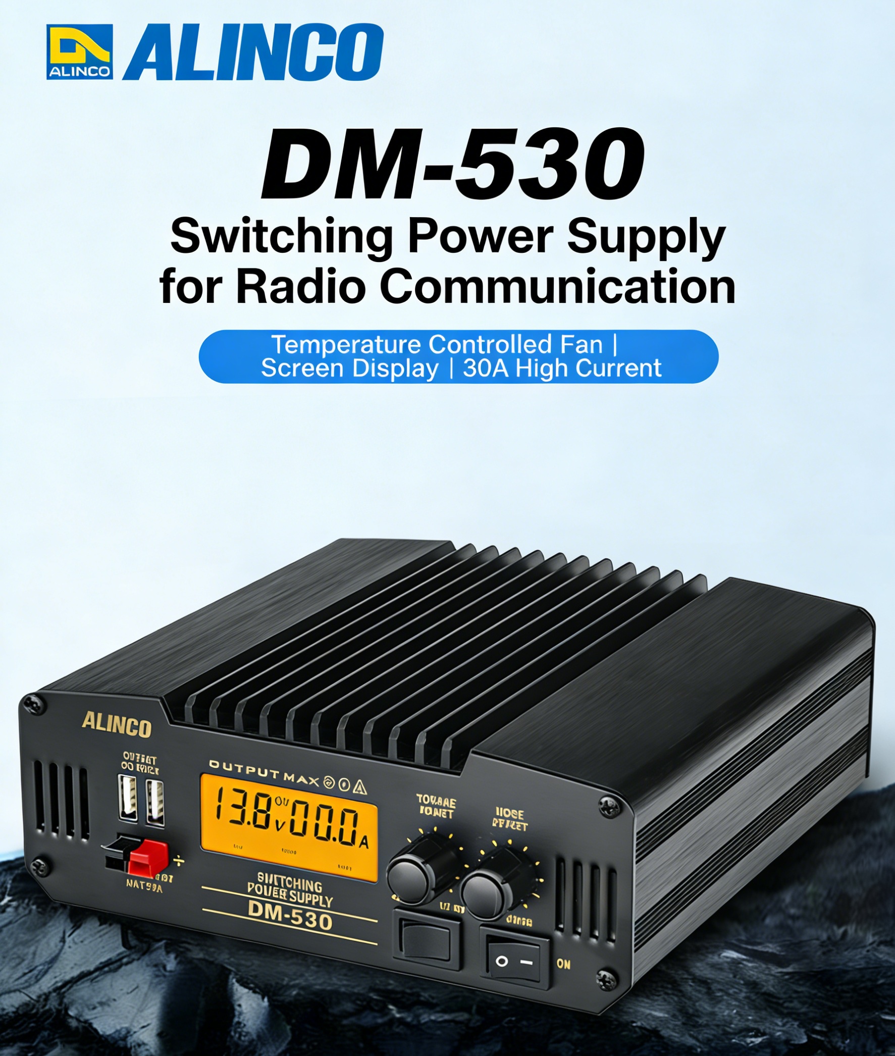ALINCO DM-530 Power Supply 30A 13.8V for Ham Radio