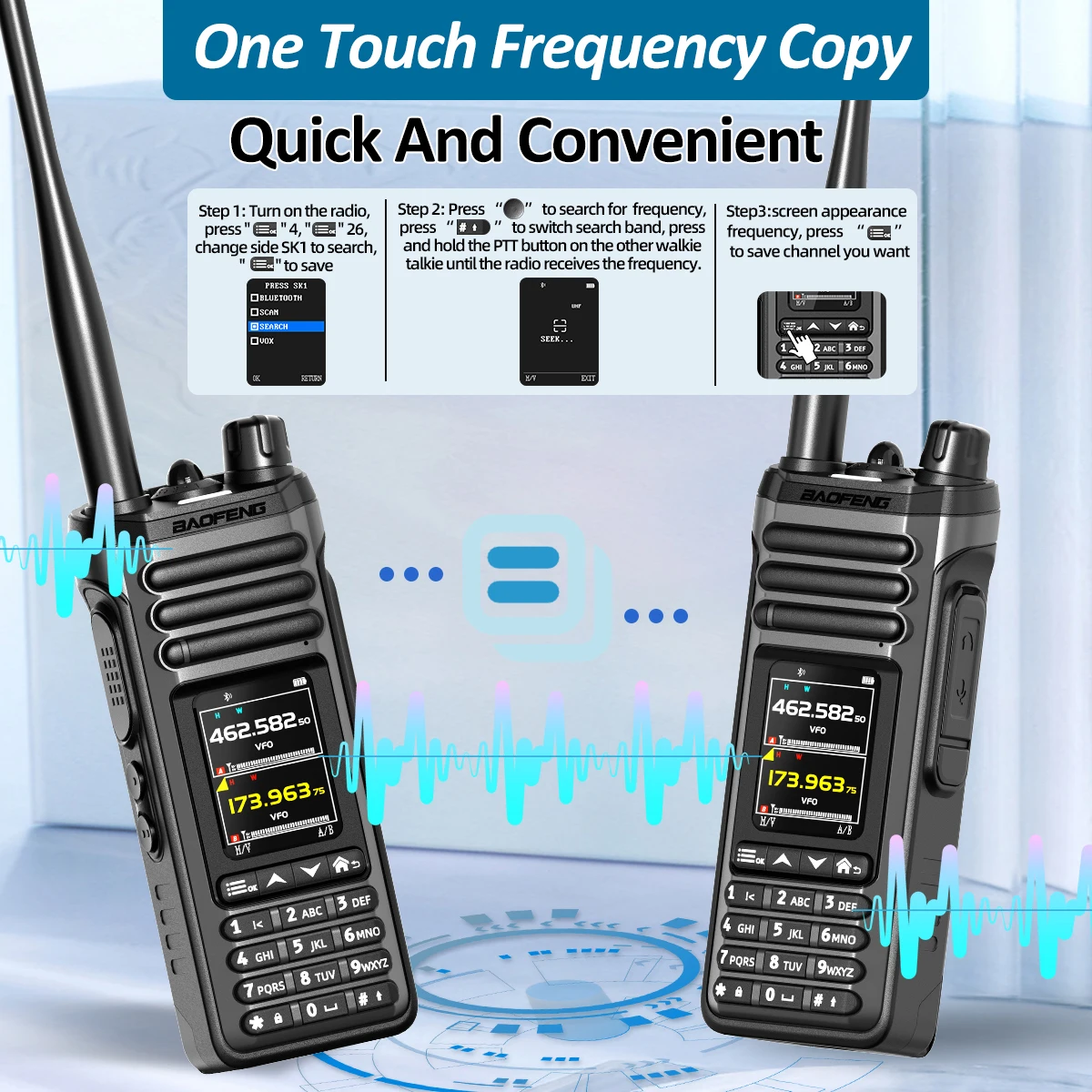 Baofeng UV-36 PRO Walkie Talkie 10W Bluetooth Audio&Programming Si4732 Multi-Band AM/FM Long Range Upgraded UV-32 Ham Radio - Image 4