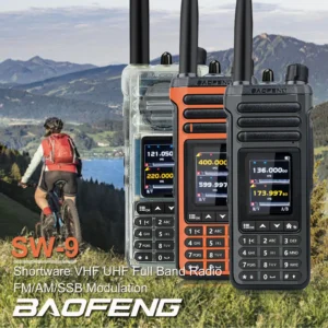 Baofeng SW-9 Amateur Walkie Talkie Shortwave UHF VHF Air Band Full band FM AM SSB App Wireless Program NoAA Freq Sweep