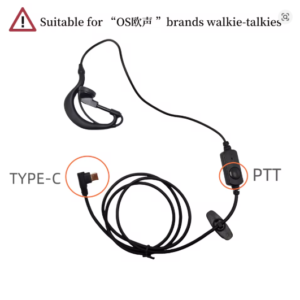 Free Shipping C Type G-Type Earhook Earpiece OS-E23 Headset for OS Walkie Talkie