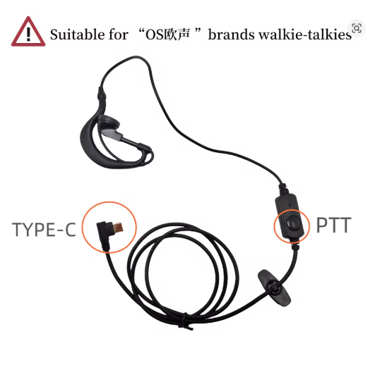 Free Shipping C Type G-Type Earhook Earpiece OS-E23 Headset for OS Walkie Talkie