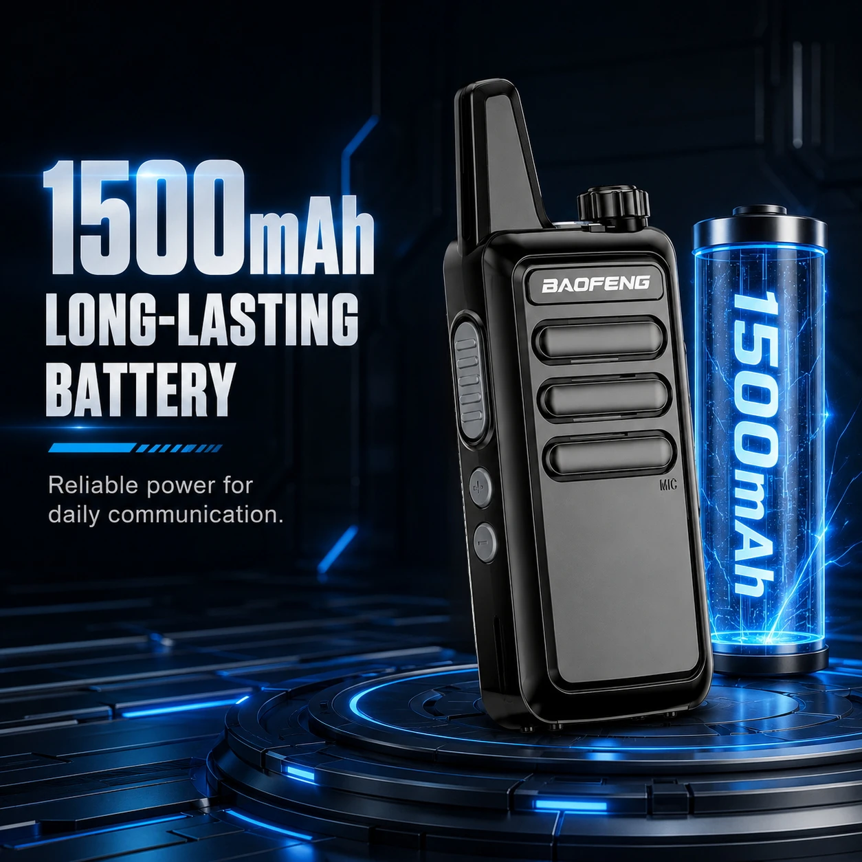 Baofeng BF-R5 (Pair) Ultra-Thin Handheld Transceiver, 5W High Power Mini Two-Way Radio with USB Cable Included - Image 2