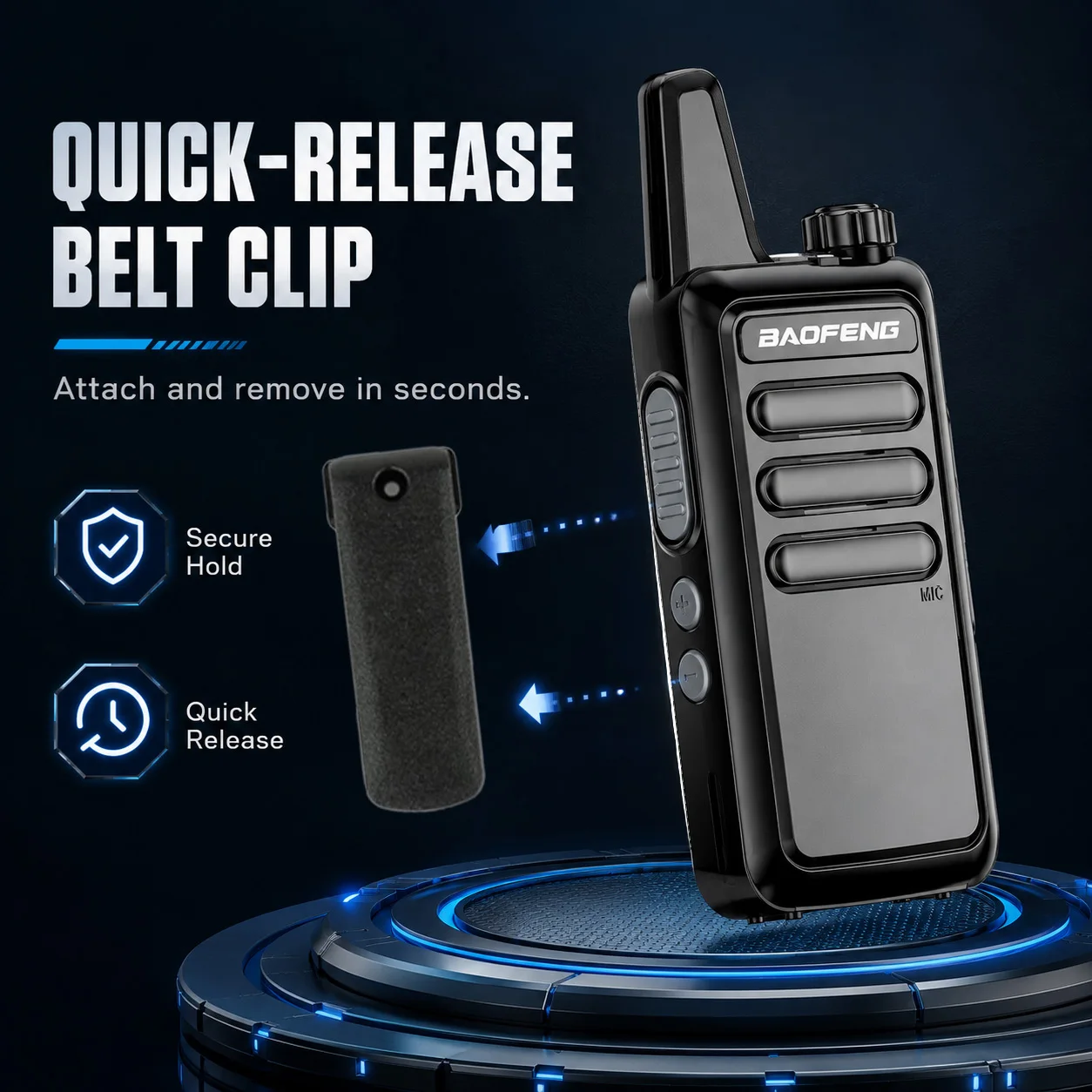 Baofeng BF-R5 (Pair) Ultra-Thin Handheld Transceiver, 5W High Power Mini Two-Way Radio with USB Cable Included - Image 6