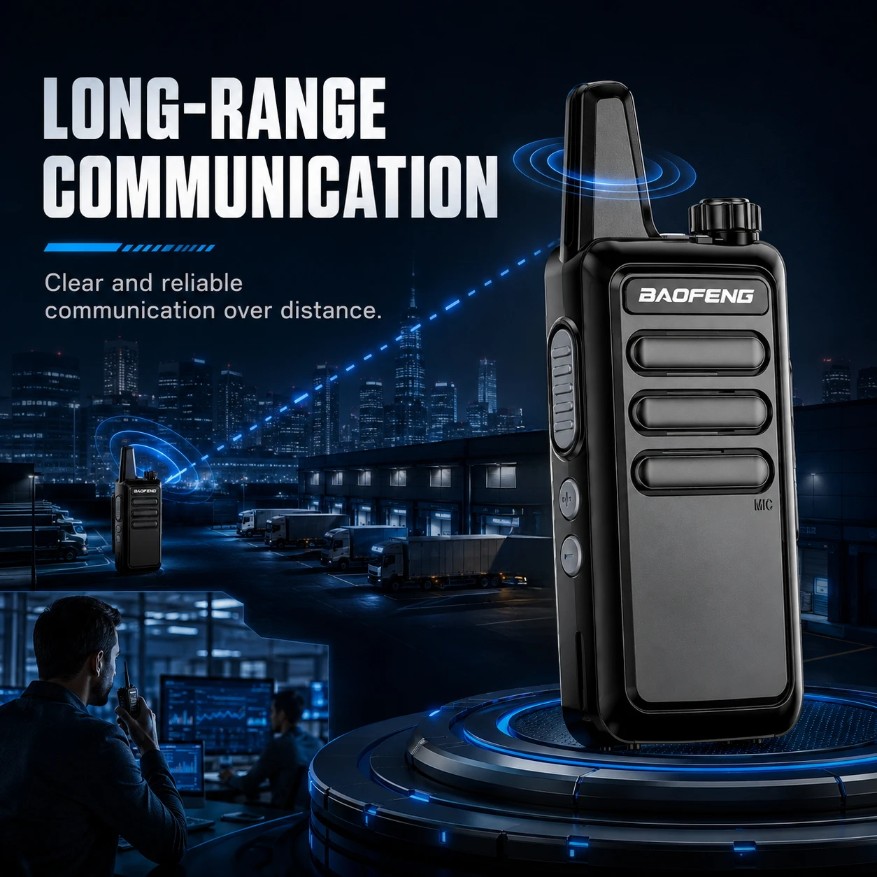 Baofeng BF-R5 (Pair) Ultra-Thin Handheld Transceiver, 5W High Power Mini Two-Way Radio with USB Cable Included - Image 5