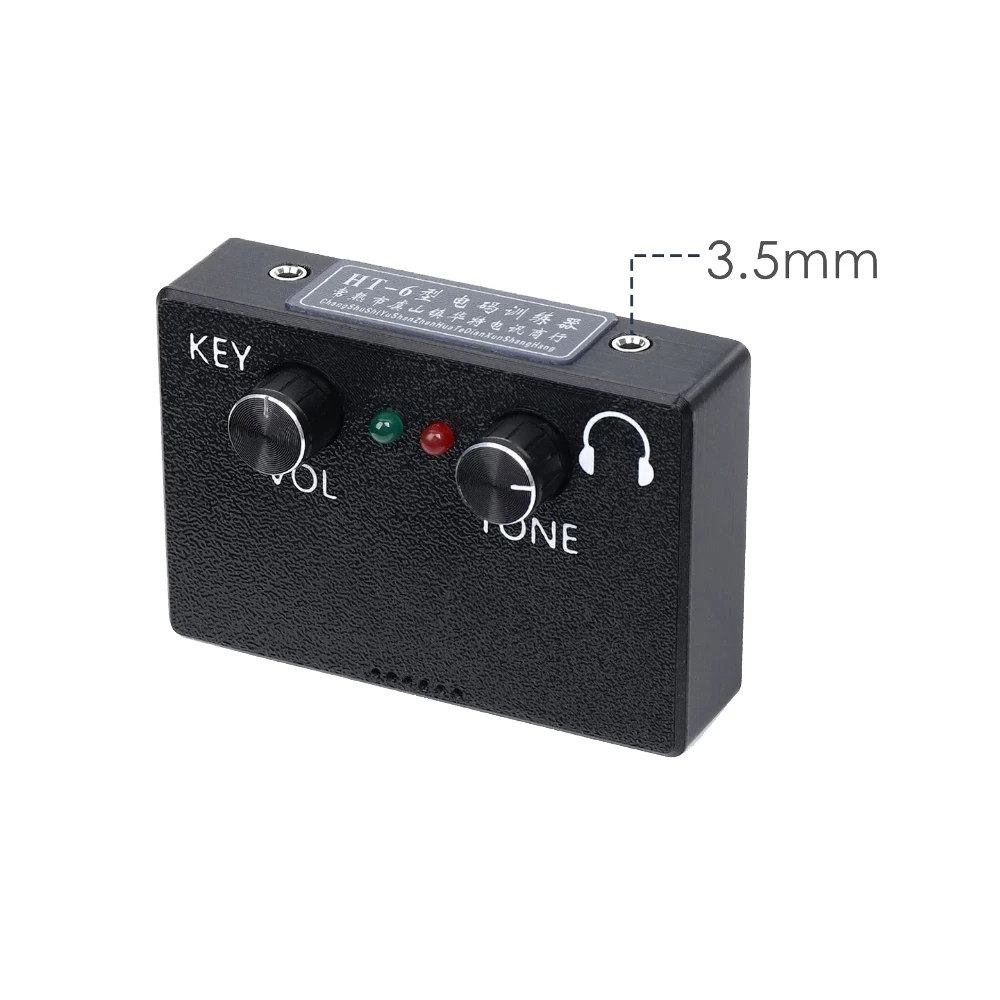 HT-6 Morse Code CW Practice Trainer Adjustable Volume & Tone Sound Light for Manual Telegraph Key - Image 2