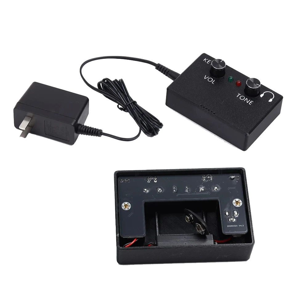 HT-6 Morse Code CW Practice Trainer Adjustable Volume & Tone Sound Light for Manual Telegraph Key - Image 5